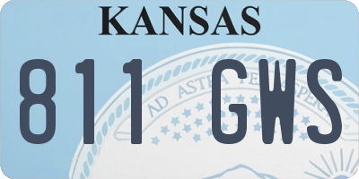KS license plate 811GWS
