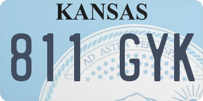 KS license plate 811GYK