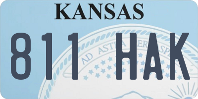 KS license plate 811HAK