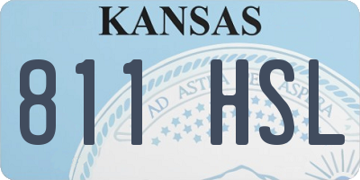 KS license plate 811HSL