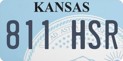 KS license plate 811HSR