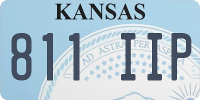 KS license plate 811IIP