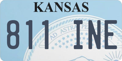 KS license plate 811INE