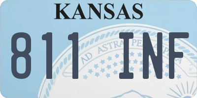 KS license plate 811INF