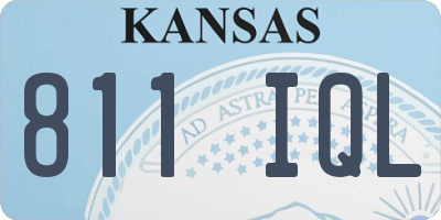 KS license plate 811IQL