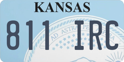 KS license plate 811IRC