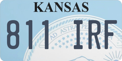 KS license plate 811IRF
