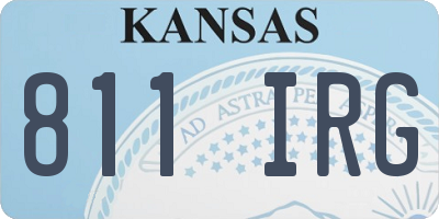 KS license plate 811IRG