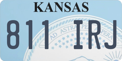 KS license plate 811IRJ