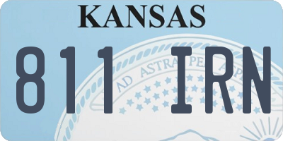 KS license plate 811IRN