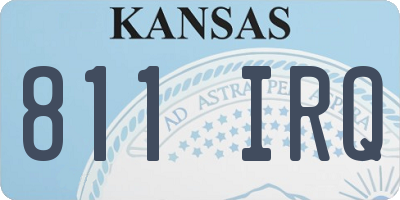 KS license plate 811IRQ