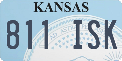 KS license plate 811ISK