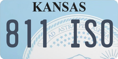 KS license plate 811ISO