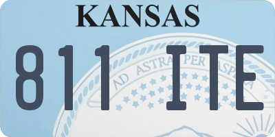 KS license plate 811ITE