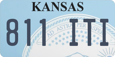 KS license plate 811ITI