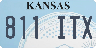 KS license plate 811ITX