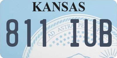 KS license plate 811IUB