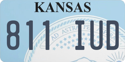 KS license plate 811IUD