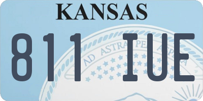 KS license plate 811IUE