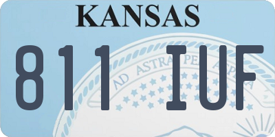KS license plate 811IUF