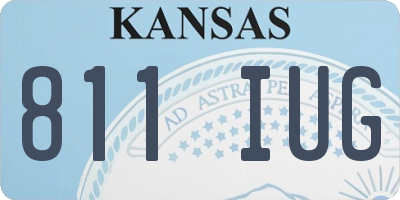 KS license plate 811IUG