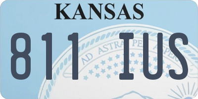 KS license plate 811IUS
