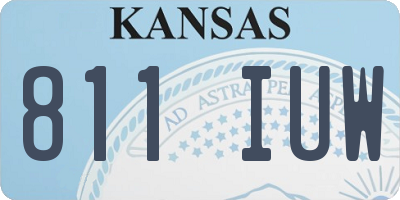 KS license plate 811IUW