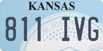 KS license plate 811IVG