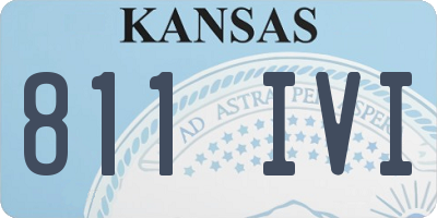 KS license plate 811IVI