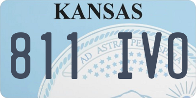 KS license plate 811IVO