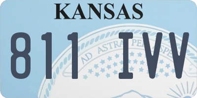KS license plate 811IVV