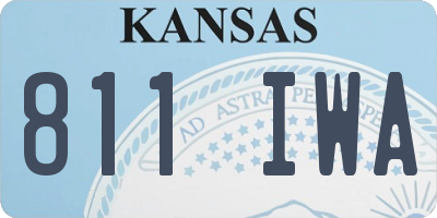 KS license plate 811IWA