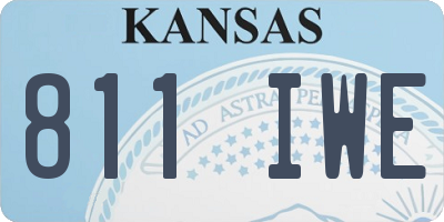 KS license plate 811IWE