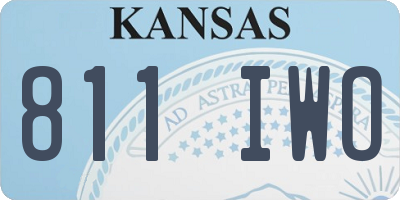 KS license plate 811IWO