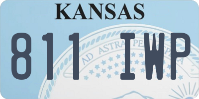 KS license plate 811IWP