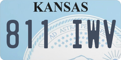 KS license plate 811IWV