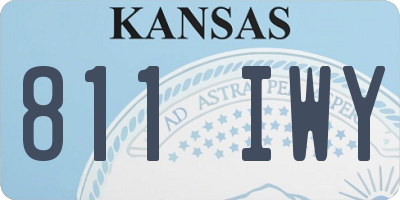 KS license plate 811IWY