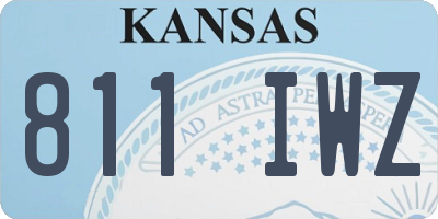 KS license plate 811IWZ
