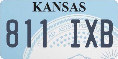 KS license plate 811IXB