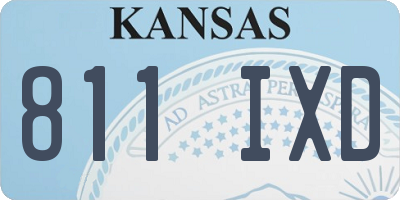 KS license plate 811IXD