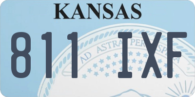KS license plate 811IXF