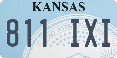 KS license plate 811IXI