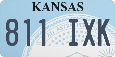 KS license plate 811IXK