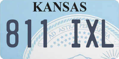 KS license plate 811IXL