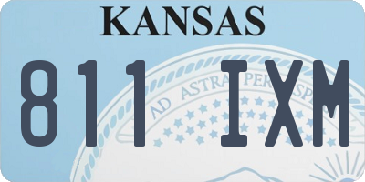 KS license plate 811IXM