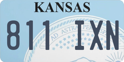 KS license plate 811IXN