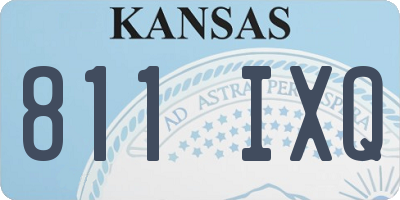 KS license plate 811IXQ