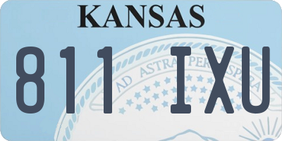 KS license plate 811IXU