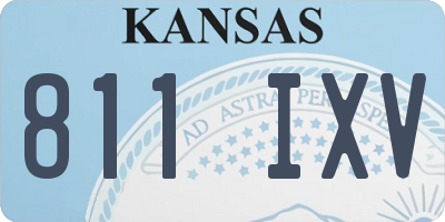 KS license plate 811IXV
