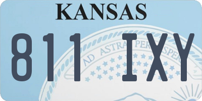 KS license plate 811IXY